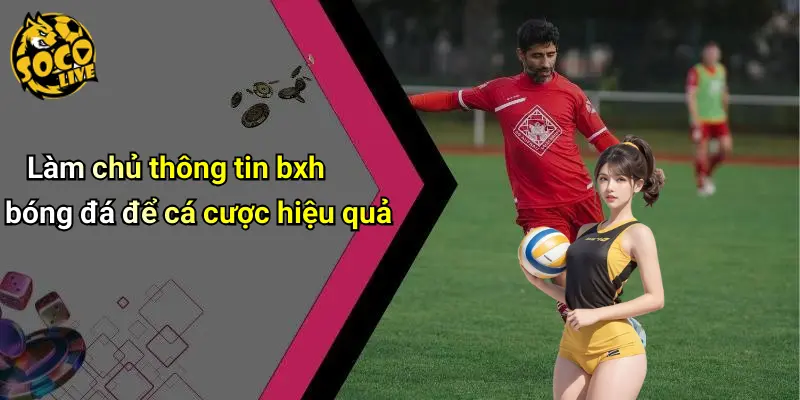 Làm chủ thông tin bxh bóng đá để cá cược hiệu quả