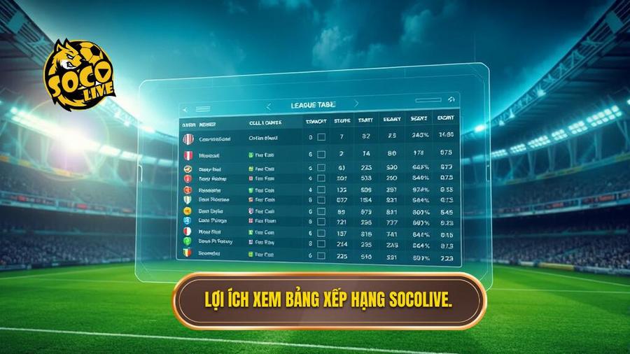 Lợi ích xem bảng xếp hạng Socolive