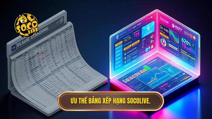 Ưu thế bảng xếp hạng Socolive